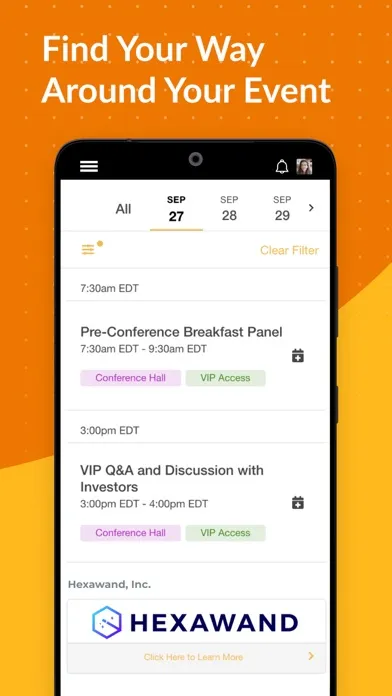 Tangkapan layar Event App by EventMobi