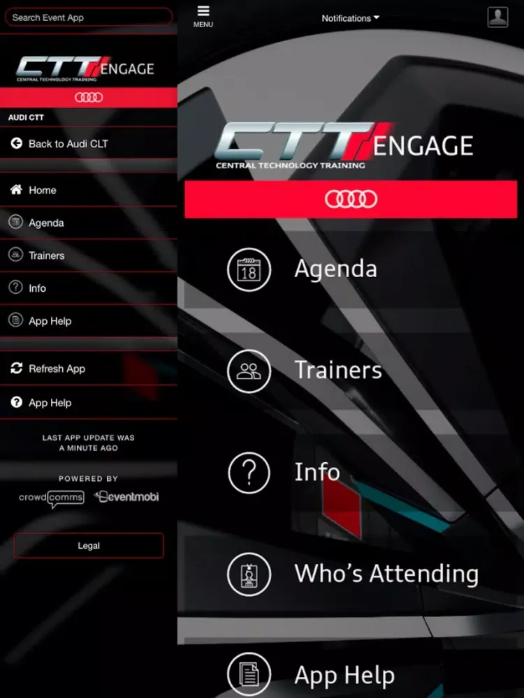 Audi CLT Events iPad  스크린샷
