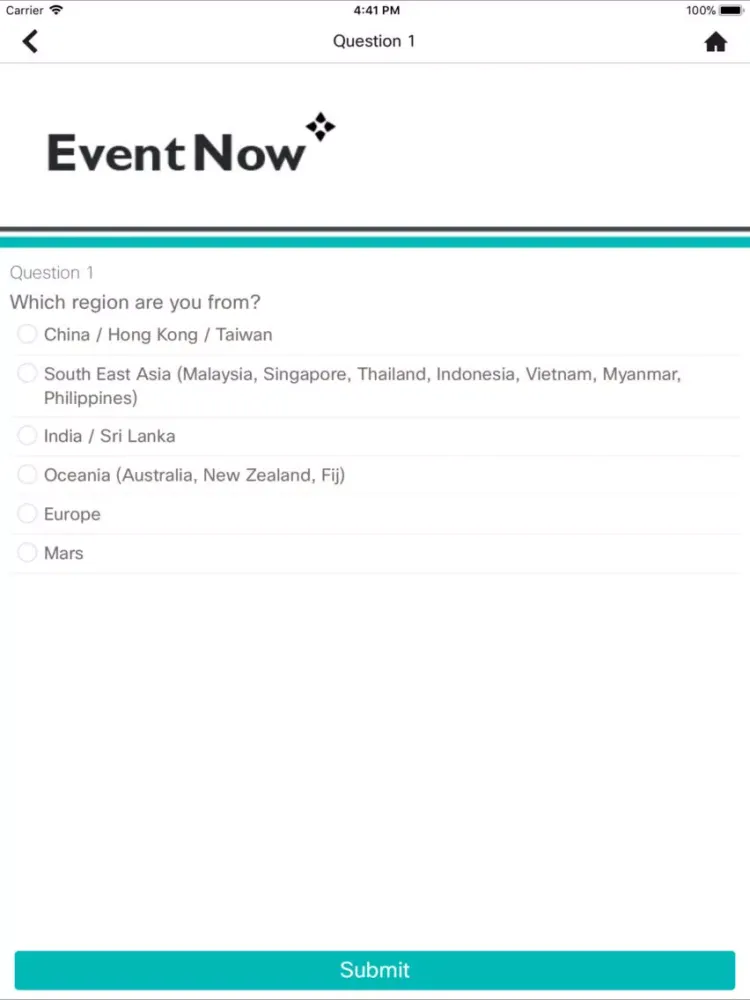 EventNow iPad  سکرین شاٹس