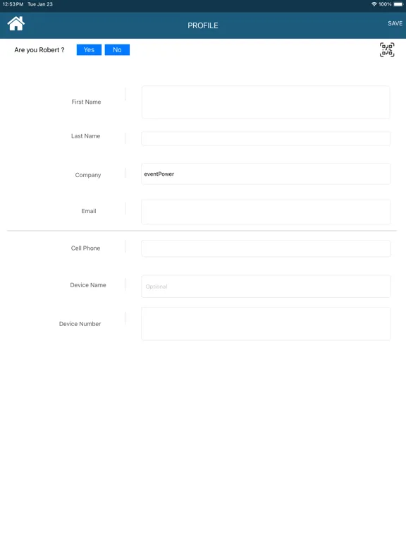Capturas de tela do eP Scanner Managed iPad 