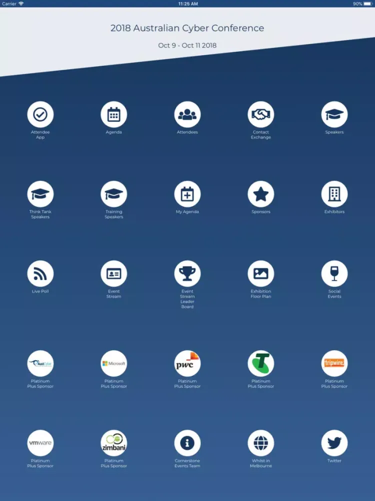 AISA 2018 iPad  Screenshots