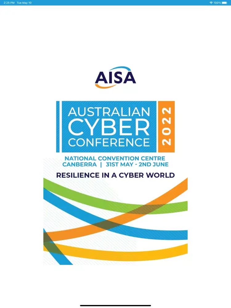 ภาพหน้าจอของ CyberCon Canberra iPad 