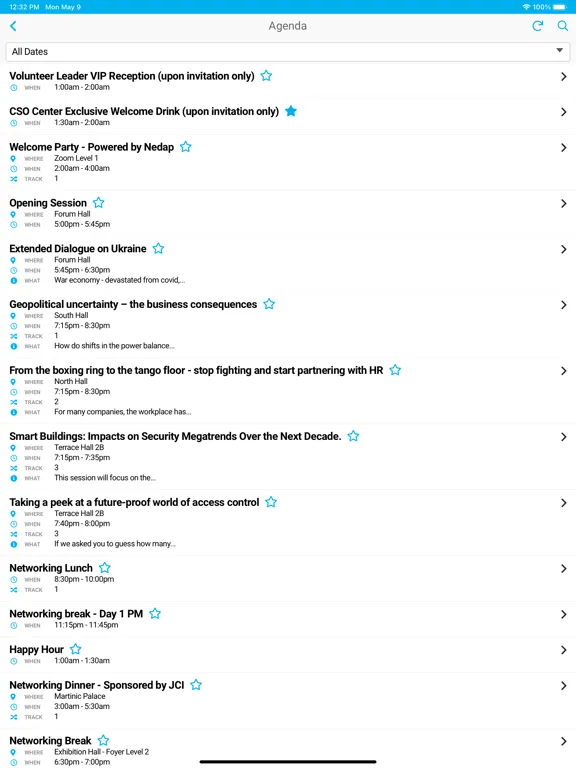 Capturas de pantalla de ASIS Europe 2022 iPad 