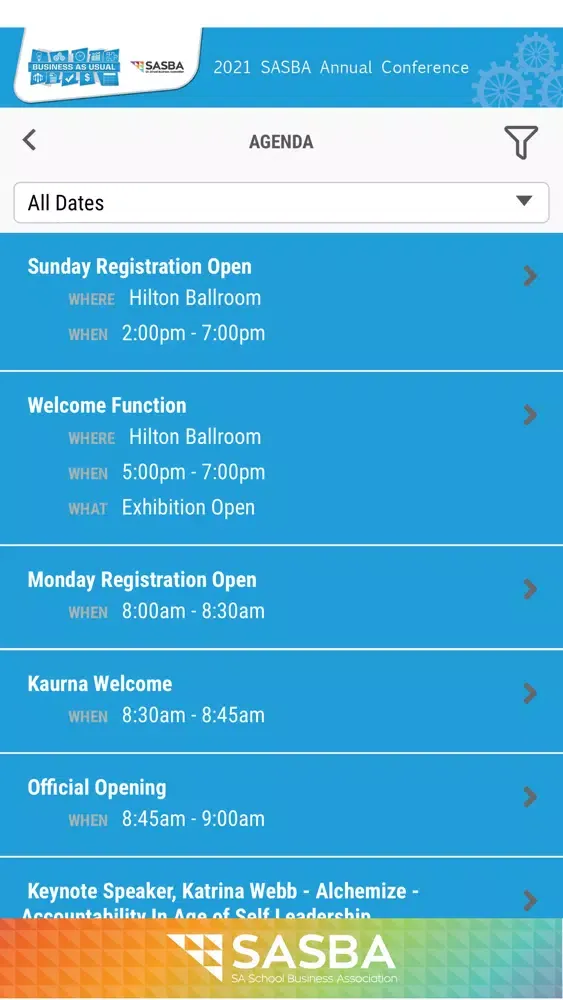 2021 SASBA Annual Conference Screenshots