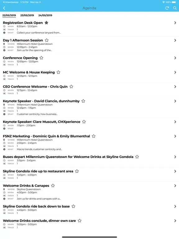 Foodies Events App iPad  스크린샷