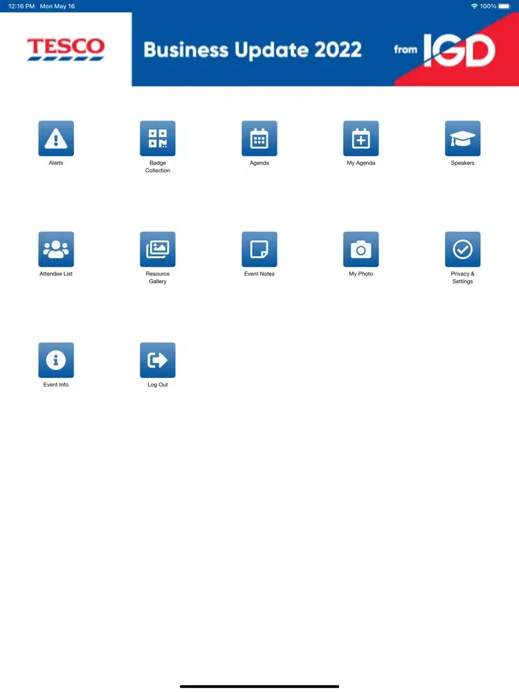 Capturas de pantalla de Tesco Business Update from IGD iPad 
