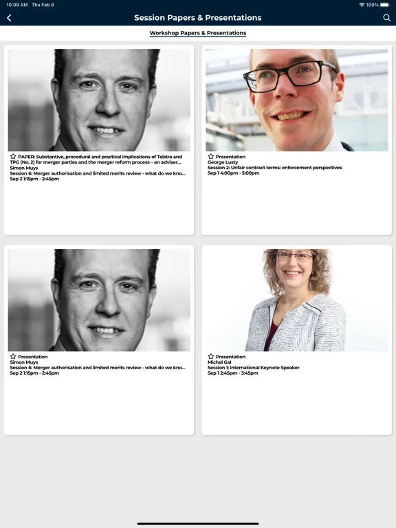 LCA Event App iPad  Screenshots