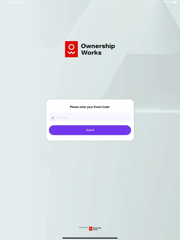 Ownership Works Events iPad  سکرین شاٹس