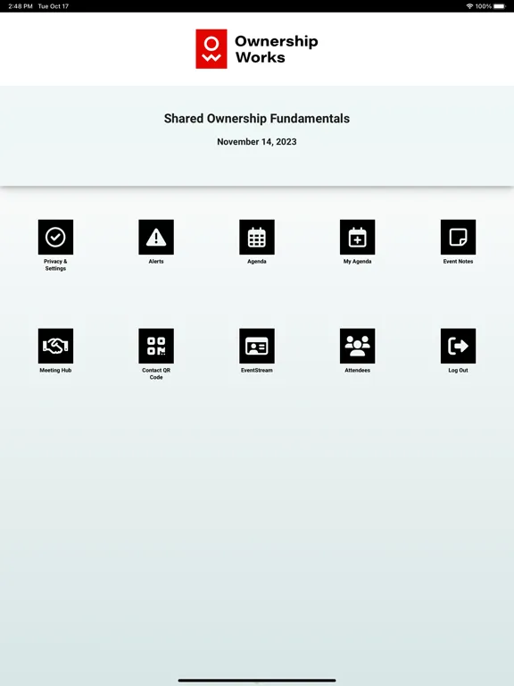 Ownership Works Events iPad  سکرین شاٹس