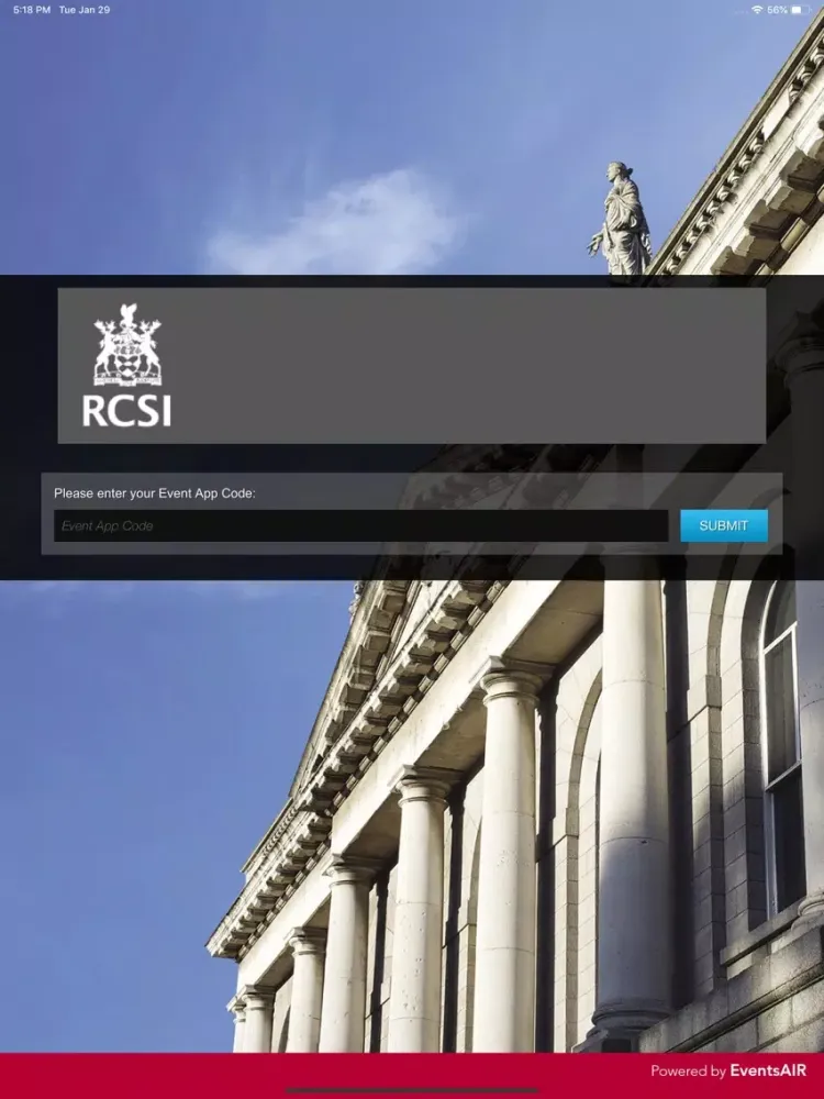 Captures d'écran de RCSI Events iPad 
