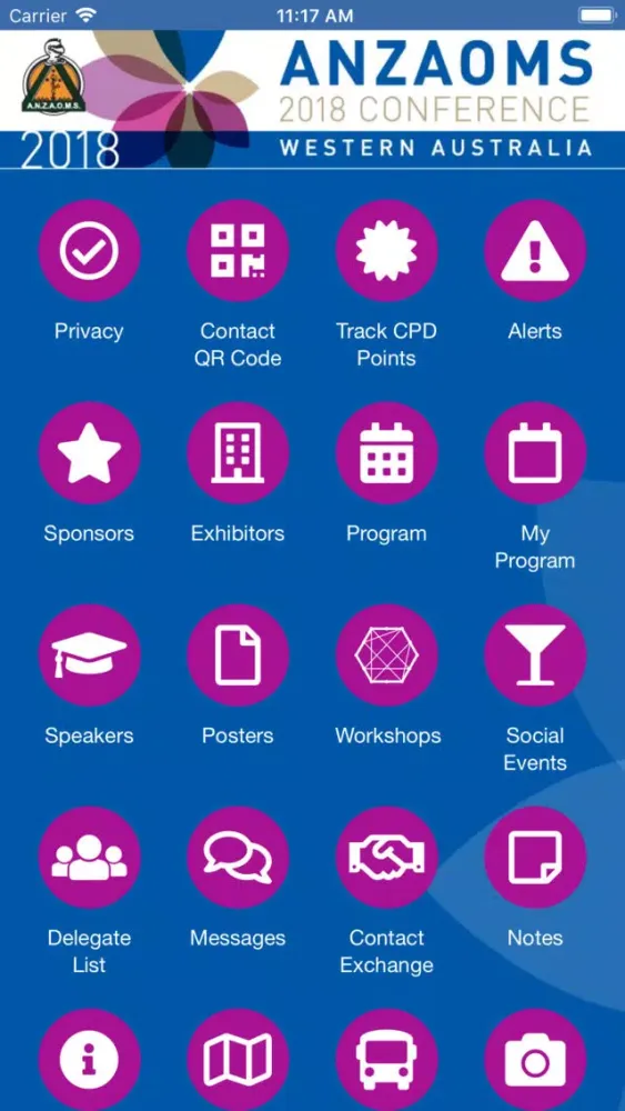 ANZAOMS 2018 Conference Screenshots