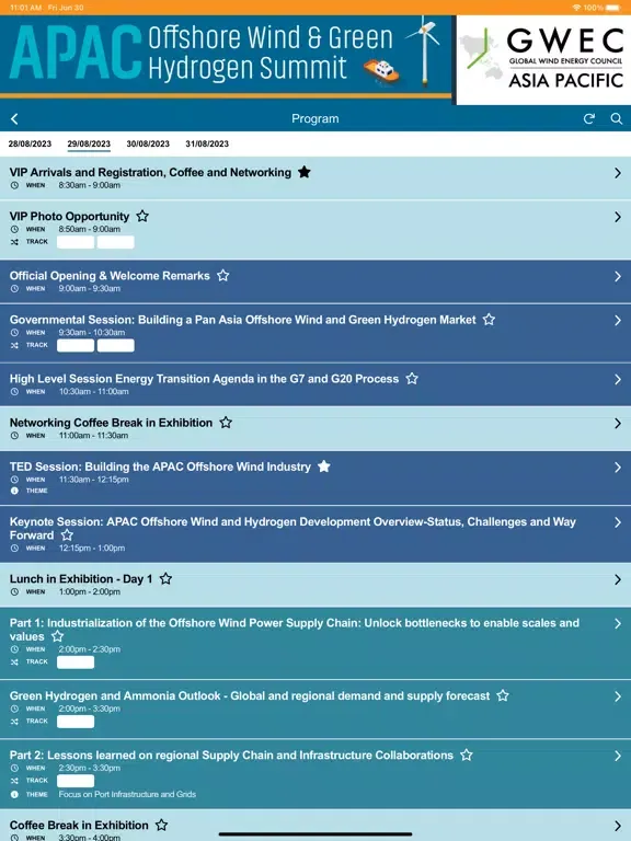 APAC Summit 2023 Attendee App iPad 应用截图