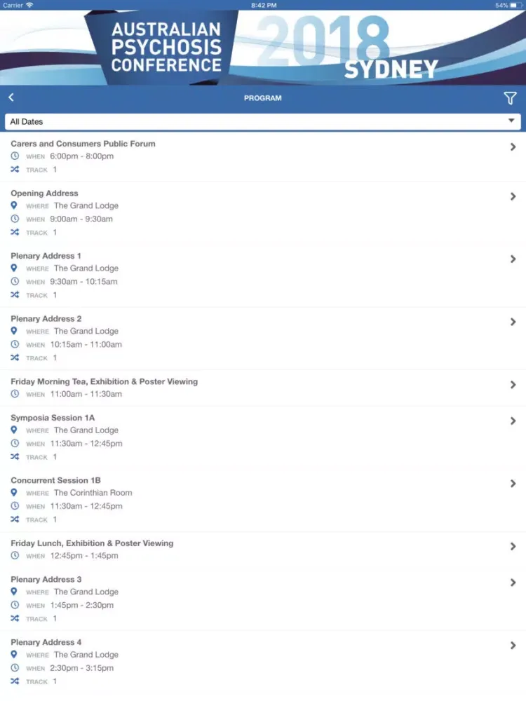APC 2018 iPad 应用截图