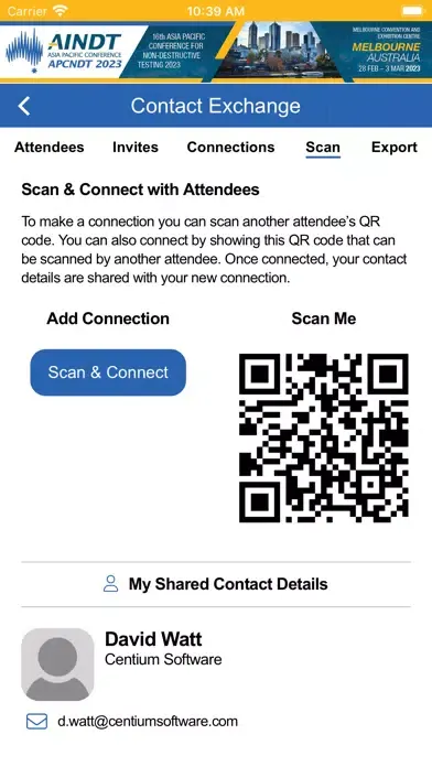 Скриншоты APCNDT2023 Attendee App