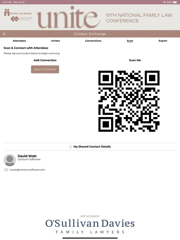 Tangkapan layar 19th National Family Law Conf iPad 