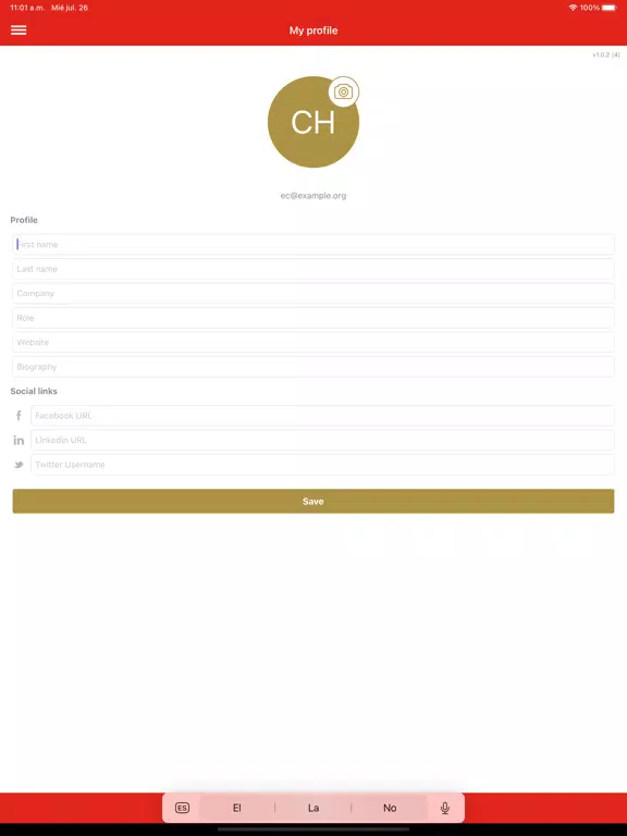 ภาพหน้าจอของ Campden Congress Connect iPad 