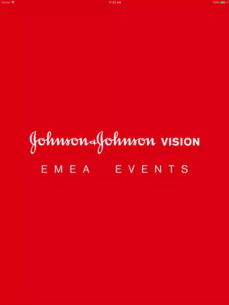 J&J Vision EMEA Events iPad  スクリーンショット