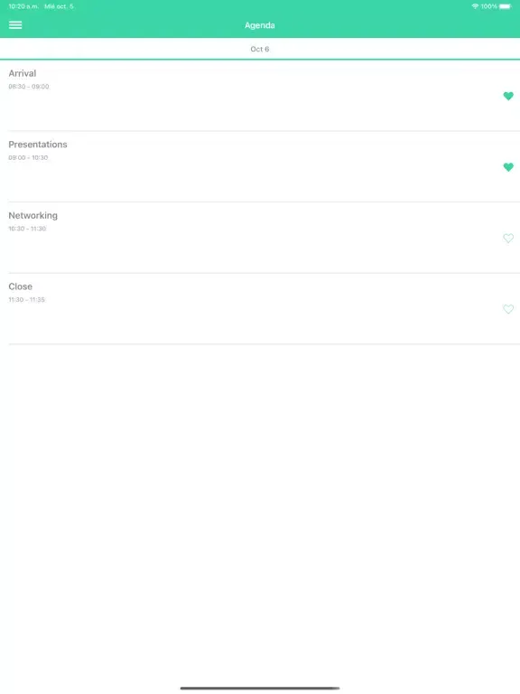 Zrzuty ekranu MEUK EVENTS iPad 