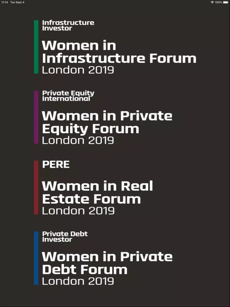 Ảnh chụp màn hình của PEI Women in...Forum 2019 iPad 