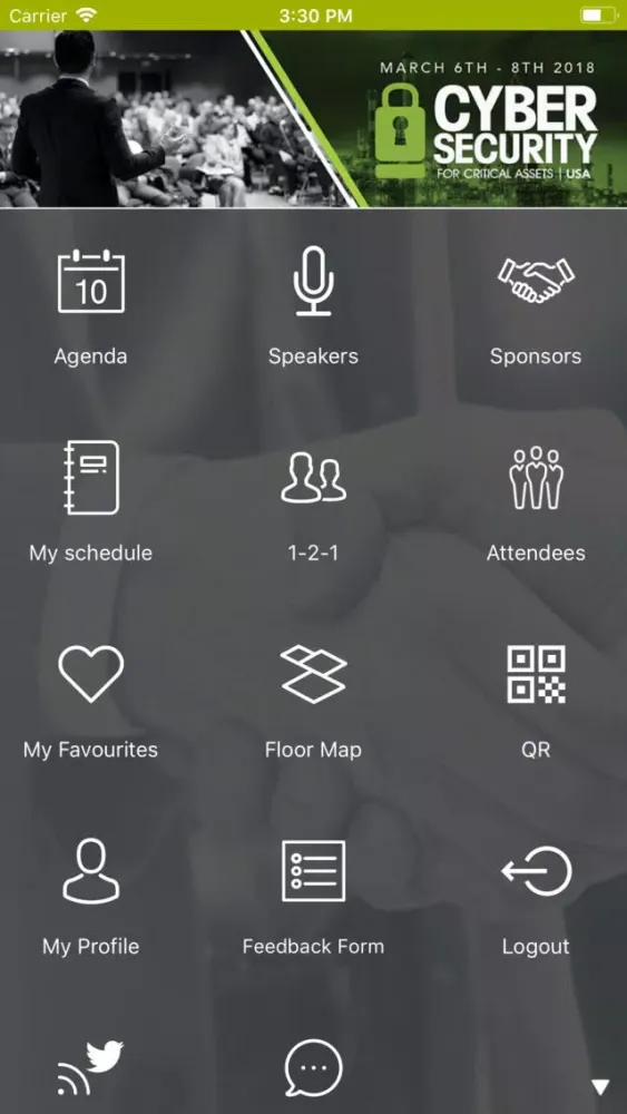 Zrzuty ekranu Qatalyst Global Event App