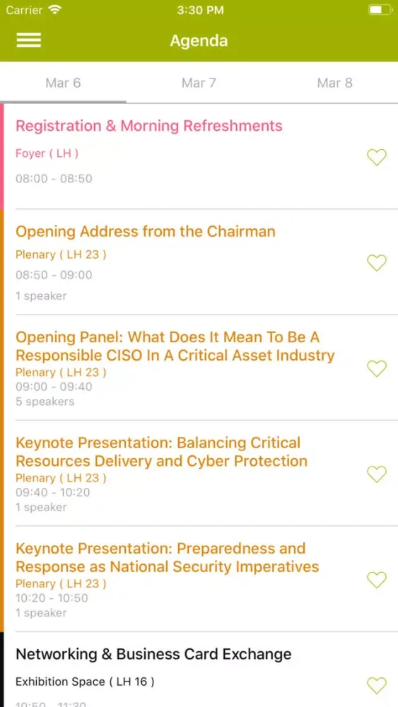 Zrzuty ekranu Qatalyst Global Event App