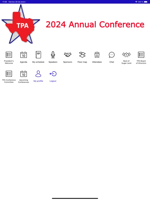 TPA 2024 Conferences iPad  Screenshots
