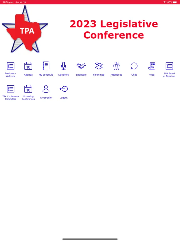 2023 Legislative Conference iPad  Screenshots