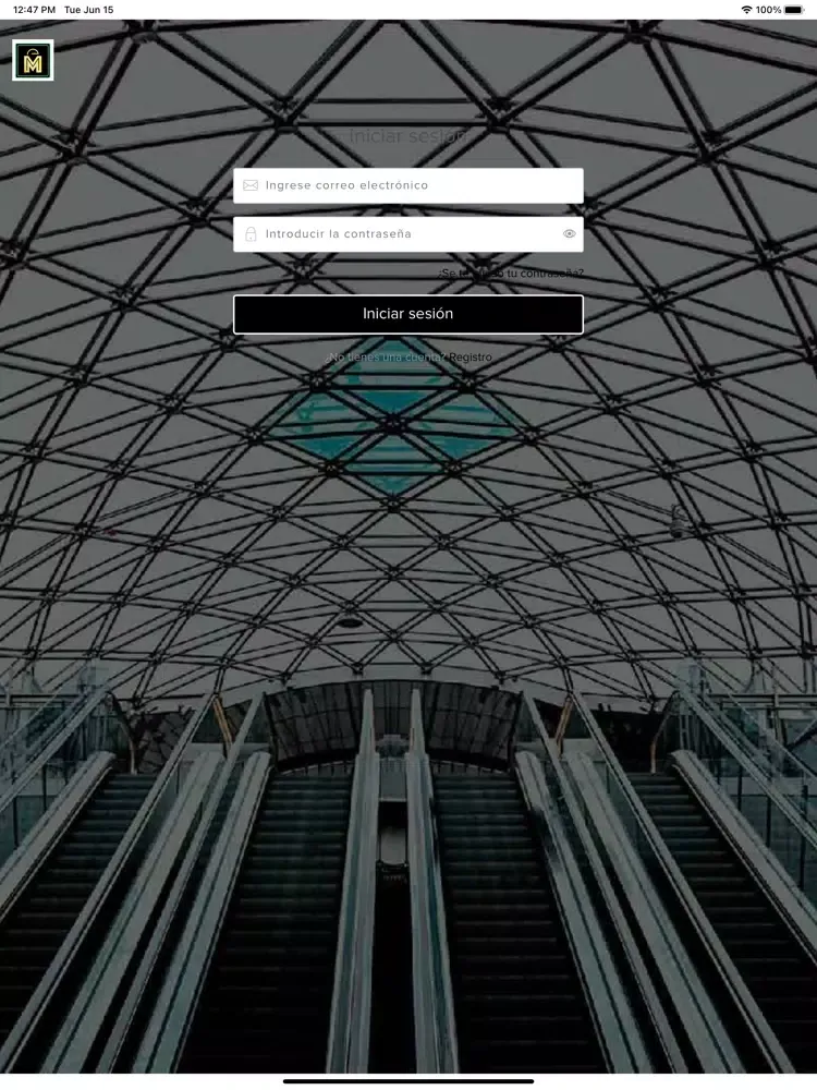 Ảnh chụp màn hình của Admin Events Mall iPad 