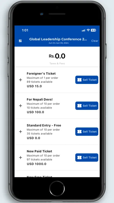 Captures d'écran de EventsMo Host App