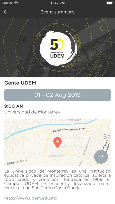 UDEM Eventos سکرین شاٹس