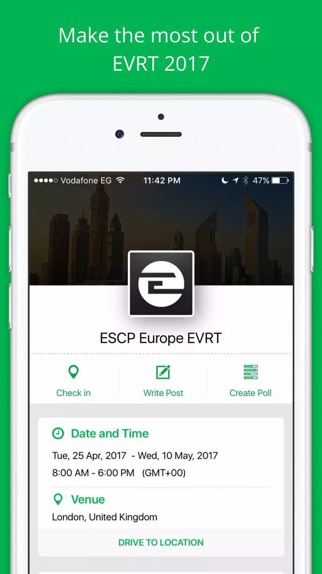 Tangkapan skrin Global EVRT