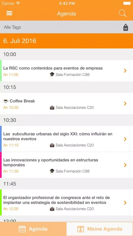 Capturas de pantalla de Event Tage 2016