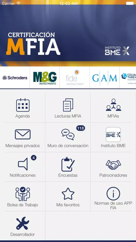 Certificación MFIA Screenshots