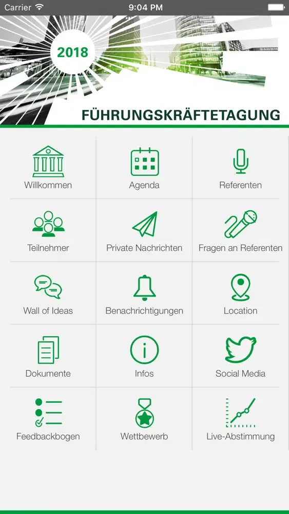 Zrzuty ekranu Führungskräftetagung 2018