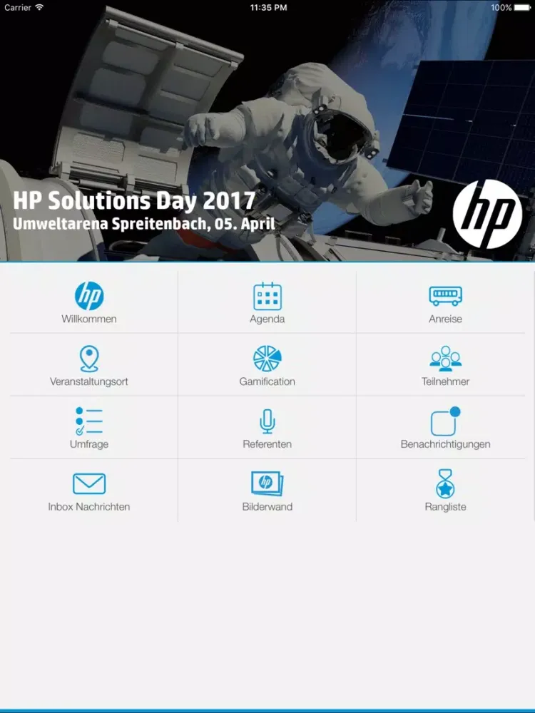 Tangkapan layar HP Solutions Day 2017 iPad 