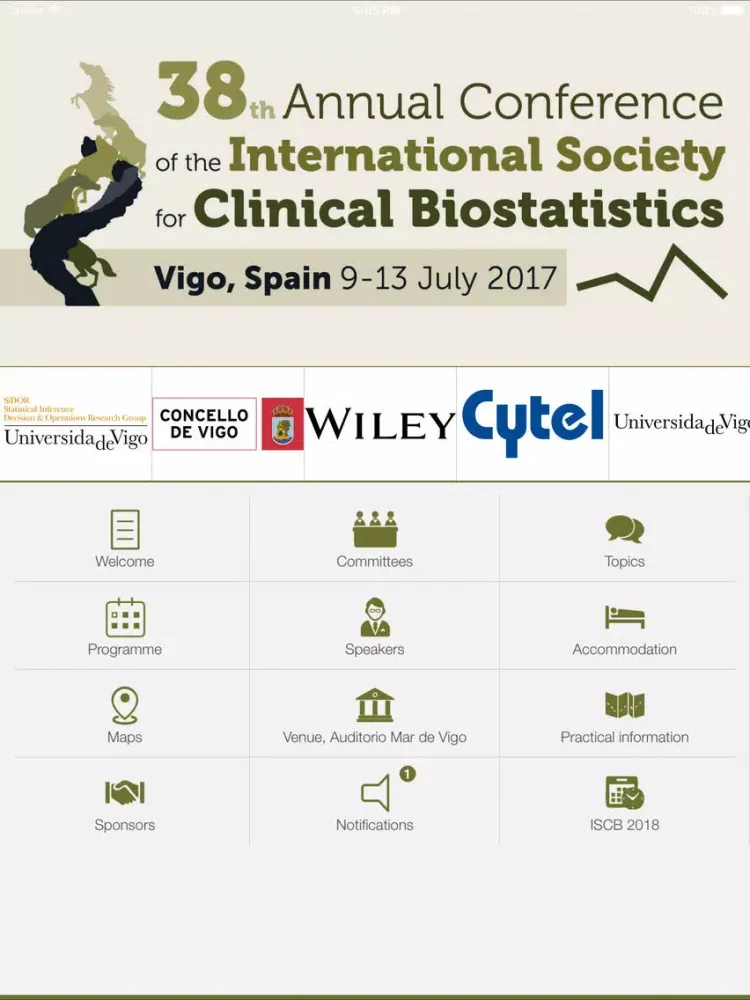 ISCB2017 iPad  Screenshots