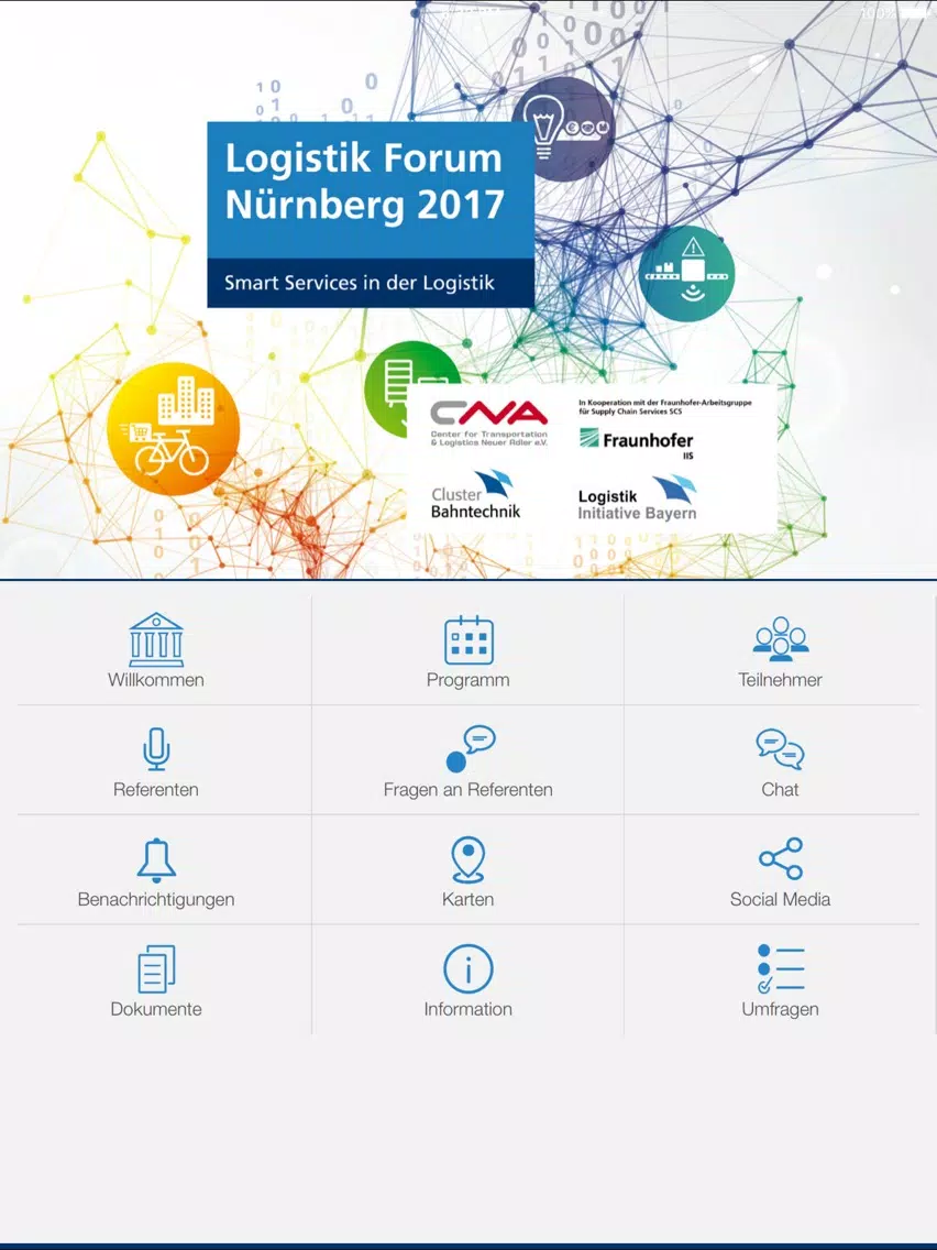 Tangkapan skrin Logistik Forum Nürnberg 2017 iPad 