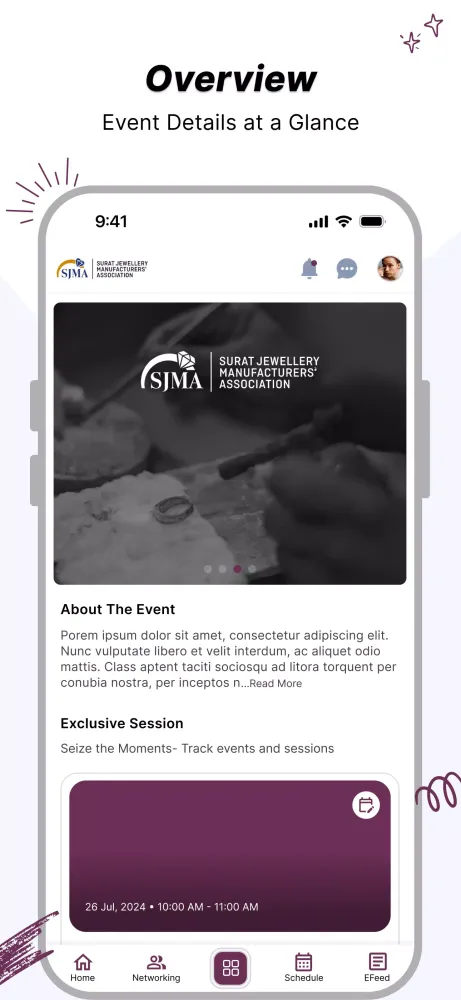 Capturas de tela do SJMA JEWELLERY WEEK