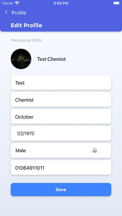 Ảnh chụp màn hình của Check Me Health for Chemists