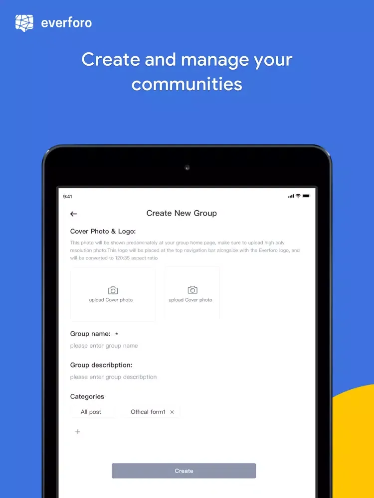 Everforo - Community Groups iPad  स्क्रीनशॉट