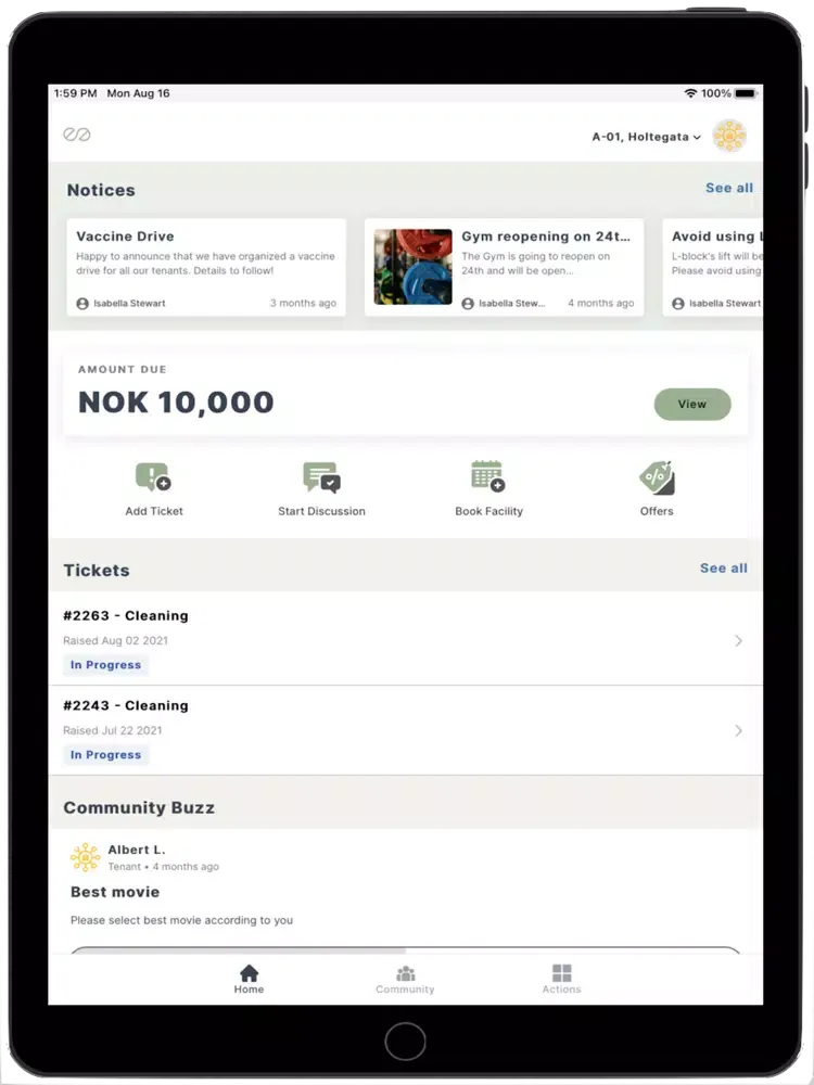 Evergreen Coliving iPad  Ekran Görüntüleri