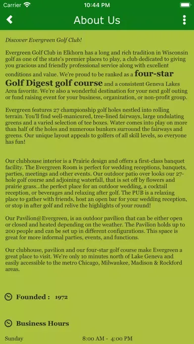 Evergreen Golf Club App应用截图