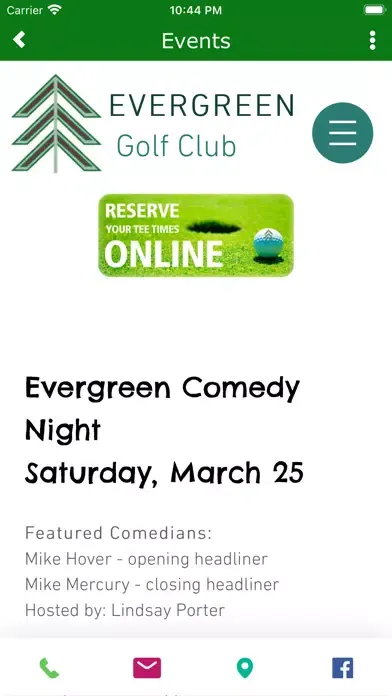 Evergreen Golf Club App应用截图