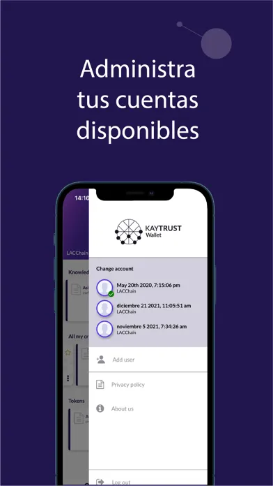 Tangkapan layar KayWallet