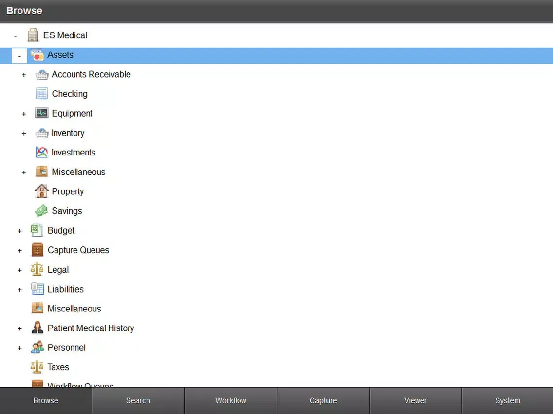 ES Imaging Client iPad  Screenshots