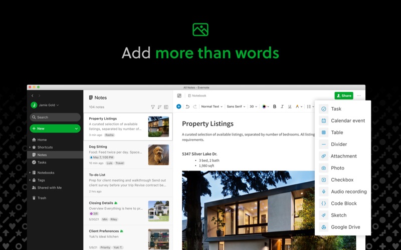 تصاویر Evernote