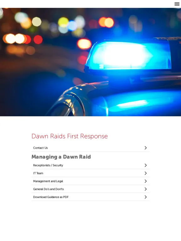 Capturas de tela do Dawn Raids First Response iPad 