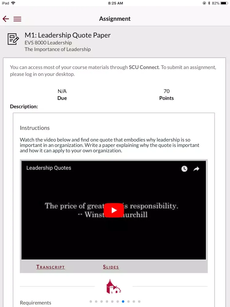 Zrzuty ekranu SCU Connect iPad 