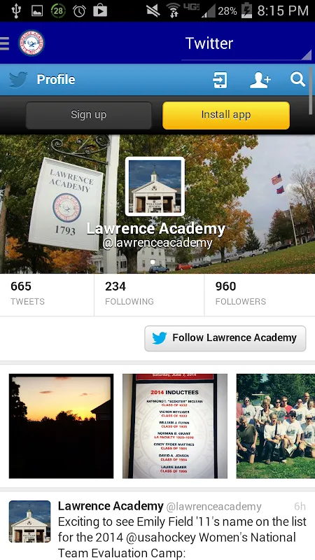 Скриншоты Lawrence Academy Alumni Mobile
