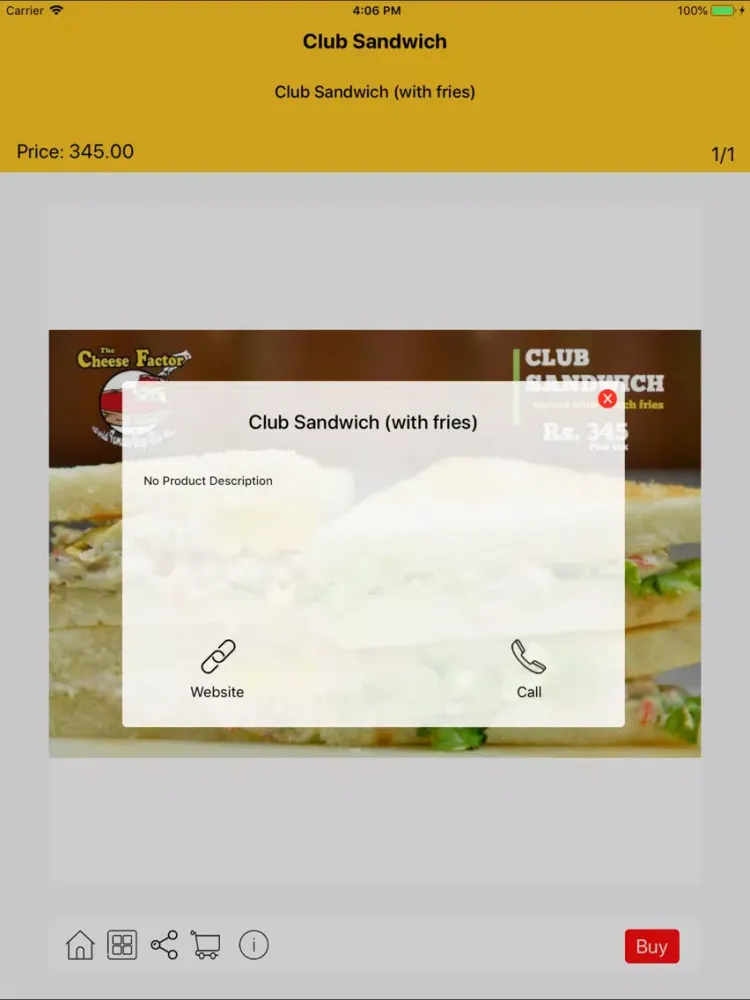 ภาพหน้าจอของ The Cheese Factor iPad 